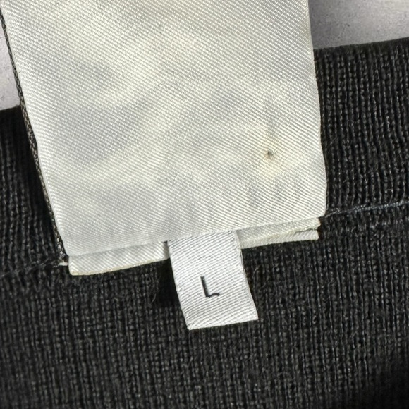 NEW SNS Herning 100% Merino Wool Button Shoulder Sweater Black Knit Mens Size L - Picture 6 of 16